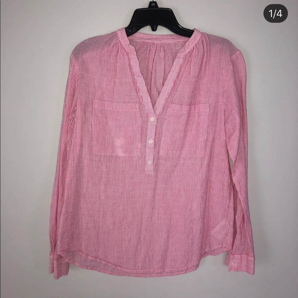 Pink and White pin striped top